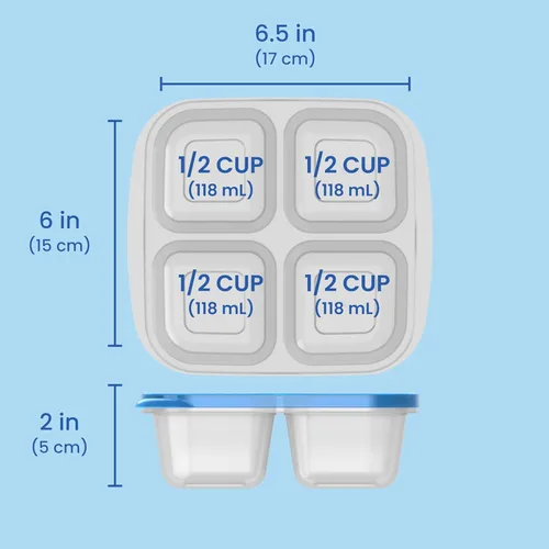 Miniatura 8 de Bentgo Easyboxes - Juego de 8 piezas de contenedores de aperitivos de 4 compartimentos con 4 bandejas y 4 tapas personalizadas para mantener