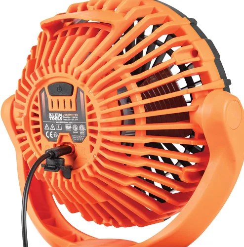 Miniatura 10 de Klein Tools PJSFM1 Ventilador recargable inalámbrico con cable de carga USB-C y múltiples opciones de montaje, perfecto para el lugar de trabajo