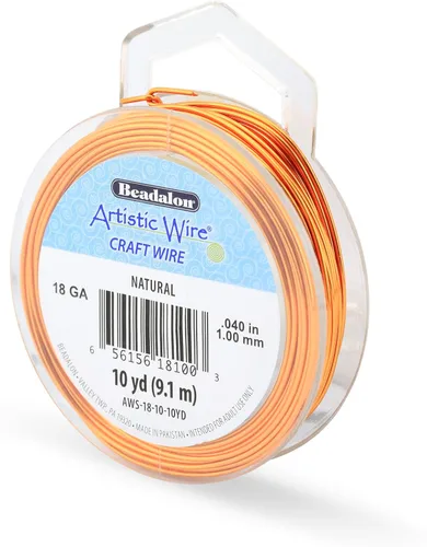 Miniatura 155 de Artistic Wire, alambre para manualidades de calibre 22 bañado en plata, resistente a las manchas, color cobre, blanco, 9,1 m