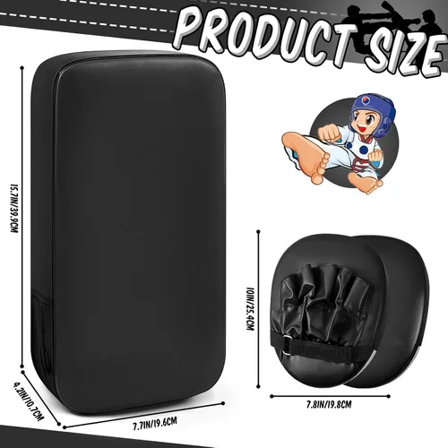Miniatura 2 de Poen 7 en 1 Taekwondo Kick Pad Boxeo Equipo de entrenamiento Guantes de perforación Artes marciales Banda de muñeca Almohadillas suaves ajustables