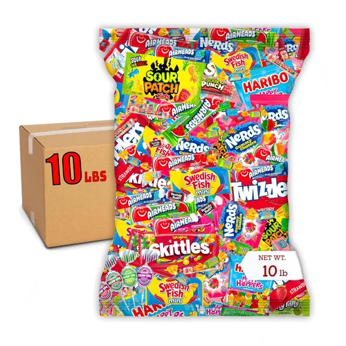 Miniatura 8 de Paquete variado de caramelos a granel, caramelos de 2 libras, caramelos envueltos individualmente CandyBulk, caramelos, rellenos de piñata, rellenos