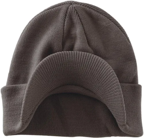 Miniatura 56 de Home Prefer - Gorro de invierno para hombre con visera, cálida y doble punto.