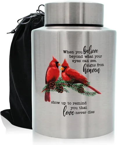 Miniatura 22 de Urnas de cremación pequeñas de hasta 60 libras para parte de cenizas adultas masculinas y femeninas, mini urna decorativa conmemorativa de recuerdo