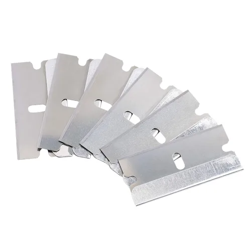 Miniatura 7 de Bates - 50 piezas de cuchillas de afeitar, cuchillas raspadoras planas, cuchillas de afeitar de un filo Plateado