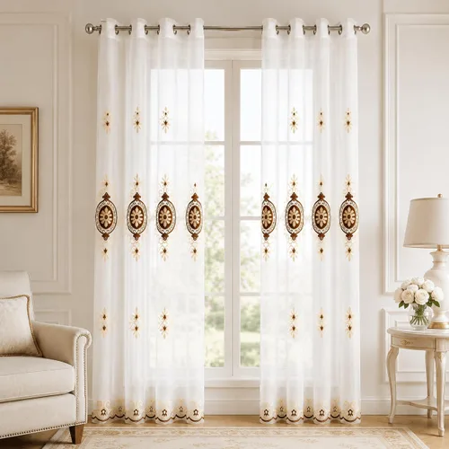 Miniatura 16 de VOGOL Cortinas/Cortinajes/Paneles/Tratamientos Personalizados Simples de Chenilla Jacquard Opacas Elegancia para Ventana para Dormitorio Sala