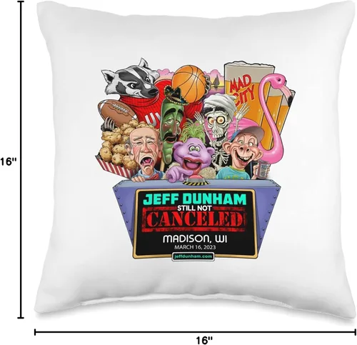 Miniatura 4 de JEFF DUNHAM Madison, WI (2023) - Almohada de 16 x 16 pulgadas, multicolor