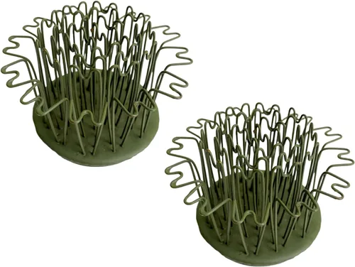 Miniatura 9 de Floral Genius - Juego de soporte redondo de metal con cinta azul original de 3 a 2 pulgadas, diseño de rana de flores para flores frescas, secas
