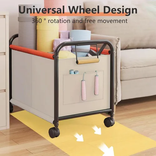 Miniatura 4 de Organizador de juguetes para niños con ruedas para dormitorios, salas de juguetes, salas de juegos, puede contener juguetes, libros, ropa