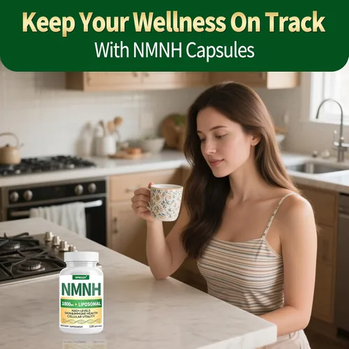 Miniatura 8 de Suplemento NMNH 1000mg - Alternativa de nicotinamida mononucleótido, aumenta NAD+ con resveratrol liposomal y nicotinamida ribósido NR, para células