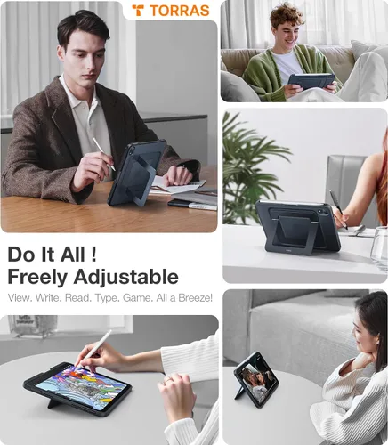 Miniatura 4 de TORRAS Funda para iPad Mini 7 A17 Pro, Funda para iPad Mini 6 con Soporte para Lápiz, Soporte Ultra Estable, Múltiples Ángulos de Visualización