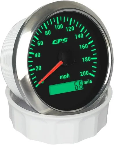 Miniatura 2 de ELING Velocímetro GPS de 3.346 in 0-200 MPH Kit de medidor de velocidad para coche, camión, motocicleta con 7 retroiluminaciones 12 V 24 V