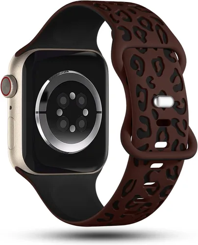 Miniatura 3 de CreateGreat Correas de leopardo grabadas compatibles con Apple Watch Band de 1.575 in 1.614 in 1.496 in 1.654 in 1.732 in 1.772 in 1.811 in 1.929 in