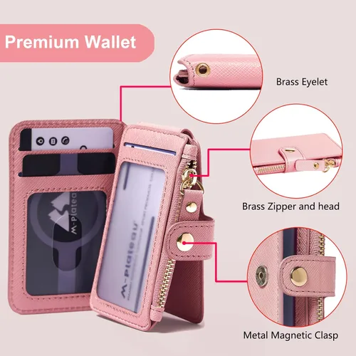 Miniatura 6 de M-Plateau Estuches para tarjetas, fundas de cuero para tarjetas e identificación, tarjetero para tarjetas de crédito, cartera pequeña para tarjetas