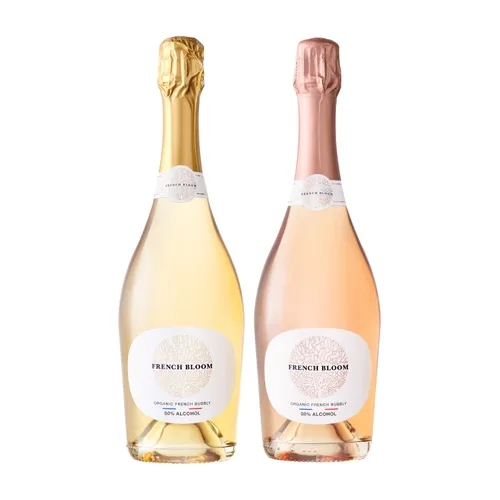 Miniatura 9 de French Bloom Le Rosé, Vino espumoso 0.0% sin alcohol, 25.4 fl oz, certificado orgánico, vegano, bajo en calorías, apto para embarazo, sin sulfitos