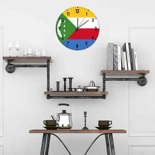 Miniatura 676 de Cheyan Reloj de pared con bandera de Canadá de 12 pulgadas, silencioso, sin tictac, de PVC, funciona con pilas, reloj redondo decorativo, regalo
