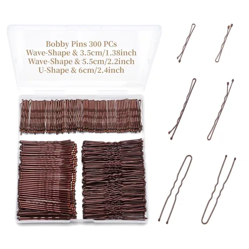 QIUTIMIY 300 pinzas de metal en forma de onda y U en forma de U, accesorios para el cabello para mujeres, estilistas, palillos para el cabello, niñas
