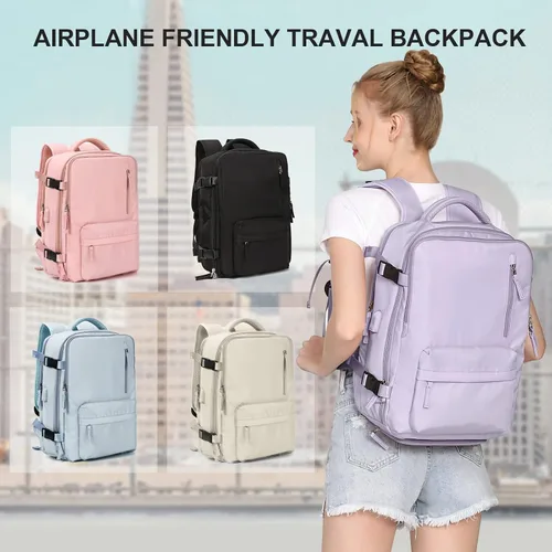 Miniatura 8 de WONHOX Mochila de Viaje Grande Equipaje de Mano Aprobada para Vuelo Mochila de Trabajo y Negocios para Portátil para Mujeres y Hombres Mochila