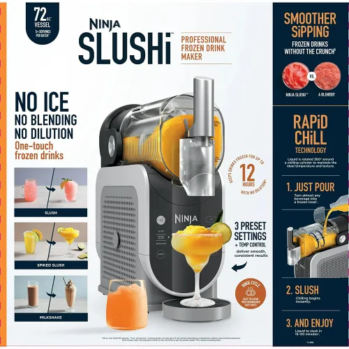 Miniatura 8 de Ninja FS300 SLUSHi - Máquina de bebidas congeladas y granizados de 72 onzas (renovado) con bolsa de viaje Ninja SLUSHi, color negro