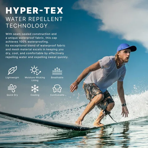 Miniatura 5 de CHOK.LIDS Gorra de béisbol impermeable Hyper-TEX Mesh Running Cap transpirable de secado rápido deportes al aire libre sombreros ajustados