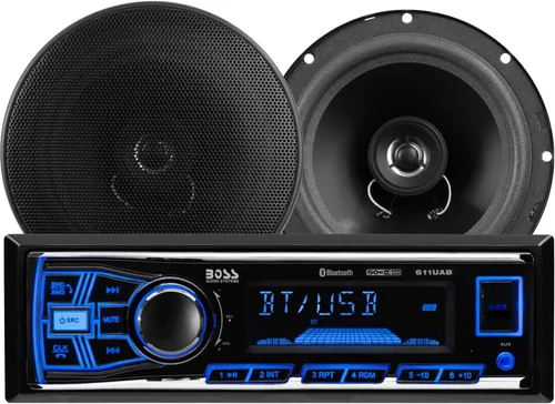 Miniatura 7 de Boss Audio Systems 611UAB - Estéreo multimedia para auto - Un solo Din, audio Bluetooth y llamadas manos libres, micrófono incorporado, reproductor