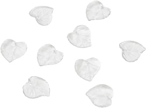 Miniatura 18 de Craftdady Dijes de cuentas de hojas de arce transparentes, colgantes colgantes de adorno para colgar, bonitos dijes para collares, pulseras