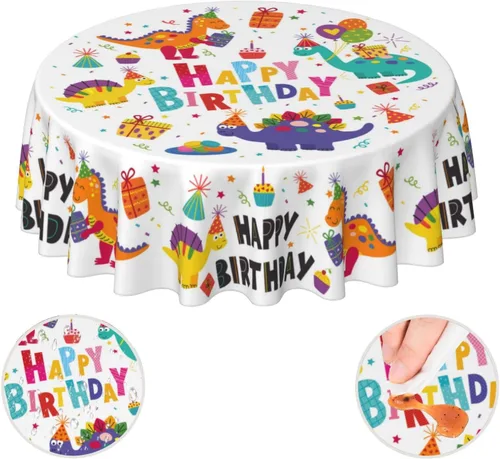 Miniatura 12 de Gianlaima Mantel redondo de primavera con diseño de mariposa azul azalea rosa, impermeable, lavable, para el hogar, restaurante, cocina, picnic