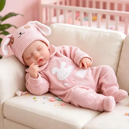 Miniatura 4 de Milidool Muñecas de Bebé Renacidas Realistas - Muñecas de Bebé Recién Nacida Realistas Posicionables de 18 Pulgadas, Cuerpo de Tela Suave Muñeca