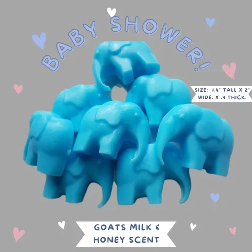Miniatura 7 de Jabones de elefante para niños, regalos de baby shower o primera fiesta de cumpleaños, bolsas de agarre de cabras, leche y miel, paquete de 20