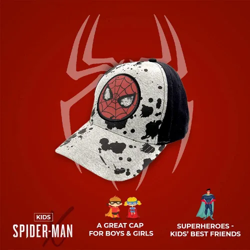 Miniatura 3 de Marvel Spiderman Hat for Boys, Breathable Spiderman Baseball Cap for Toddlers, Boys Ages 3-9