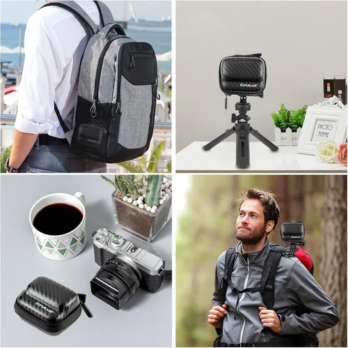 Miniatura 7 de Mini estuche de transporte para Insta360 GO 3 / GO 3S, funda portátil de fibra de carbono EVA, funda protectora rígida de viaje, funda de transporte