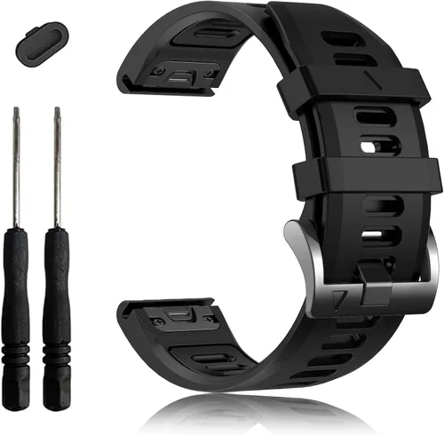 Miniatura 8 de EZMVZKU 26mm Quickfit Watchbands for Fenix 8 AMOLED 51mm/Fenix 7X/7X Pro/6X/6X Pro/5X Plus/3 HR, Sport Silicone Straps Compatible with Garmin Enduro