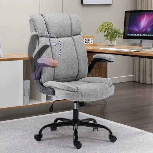 Silla de oficina con respaldo alto, ergonómica, ejecutiva, silla de escritorio para computadora, cómoda tela, acolchada, sillas de escritorio con