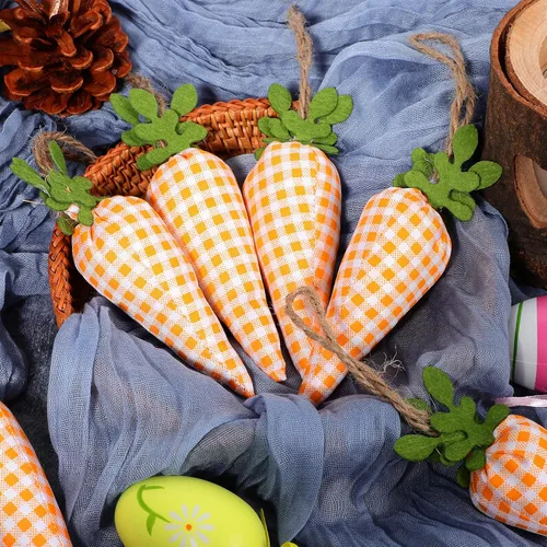 Miniatura 5 de Pancarta de zanahoria de Pascua, guirnalda de zanahoria de conejo, guirnalda de zanahoria, adorno de pared para fiesta, chimenea, decoración
