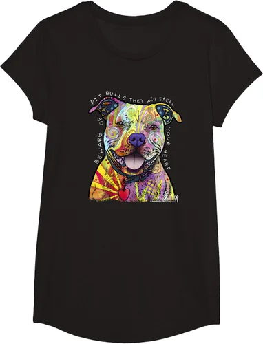 Miniatura 4 de Beware Of Pit Bulls, Dean Russo Pitbull Original - Camiseta para amantes de los perros, Negro