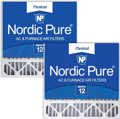 Nordic Pure 20 x 20 x 5 (19_5/8 x 19_7/8 x 4_3/8) Honeywell/Lennox MERV 12 filtros de aire de repuesto, 2 unidades