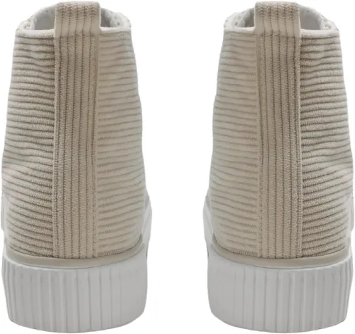 Miniatura 3 de PepStep Women's Fashion Platform High Top Sneakers, Cute Corduroy or Faux Lamb's Fur UpperMemory Foam Insole,Trendy Slim Shoe Lace