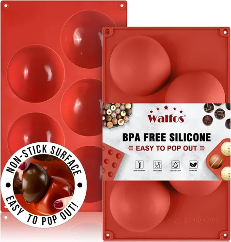 Miniatura 10 de Molde de silicona semiesfera, moldes de silicona para chocolate, 3 paquetes de moldes para hornear para hacer chocolate, pasteles, gelatina, mousse
