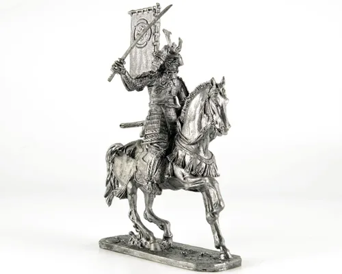 Miniatura 11 de General chino, dinastía Han. Escultura de metal. Colección 2.126 in (escala 1/32) Figura miniatura. Soldados de juguete de lata