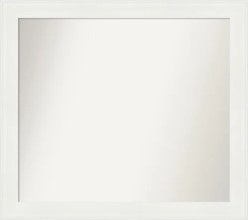 Miniatura 248 de Amanti Art Espejo de baño blanco para sobre el fregadero, 24 x 24 pulgadas, hecho a medida, espejo de tocador cuadrado blanco estrecho, marco