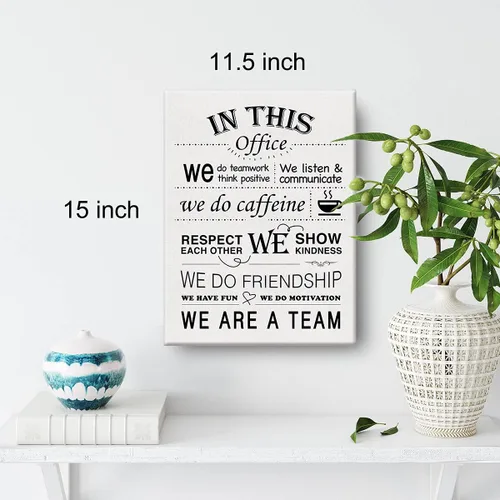 Miniatura 2 de Arte inspirador de pared de oficina en esta oficina con cita en lienzo impresiones para decoración de pared enmarcado, regalos motivacionales