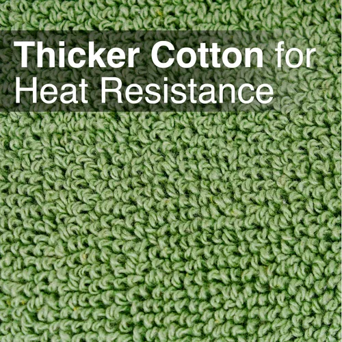 Miniatura 3 de Ritz - Agarradera de rizo y almohadilla resistente al calor, duradero, 100% algodón, diseño ergonómico para un agarre óptimo, fácil cuidado, lavable