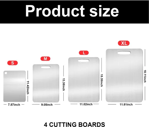 Miniatura 8 de Tabla de cortar de titanio Katuchef, 2026 Nueva 100% Pura Tabla de cortar de titanio para cocina, Titan Cut Pro No tóxico Tablas de cortar duraderas