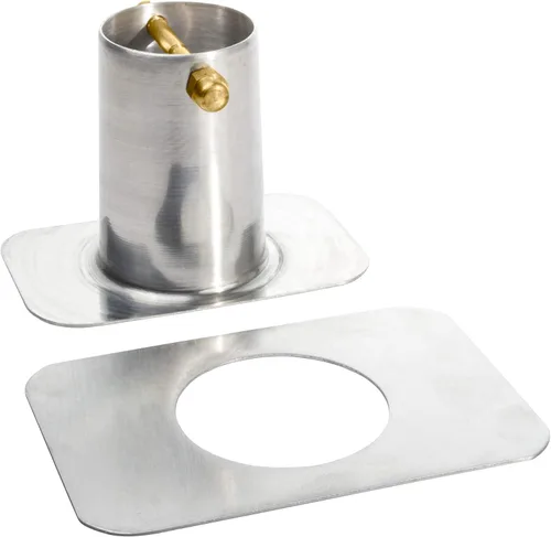 Miniatura 4 de Monarch Rain Chains Adaptador de canalón: adaptador estándar con perno de latón para instalación de cadena, cadenas de lluvia de molino de aluminio