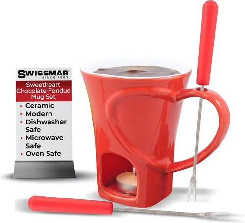 Miniatura 8 de Swissmar F12064 Juego de tazas de fondue de chocolate nostalgia de 4 piezas