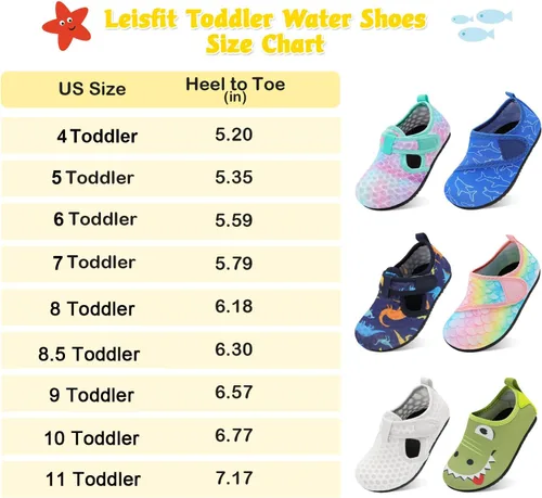 Miniatura 5 de LeIsfIt Zapatos de agua para niños y niñas, zapatos de playa, calcetines acuáticos descalzos, calcetines antideslizantes para el agua