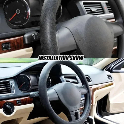 Miniatura 7 de AUTOXBERT Funda de silicona para volante, transpirable, antideslizante, protector de volante de automóvil, accesorio de decoración universal
