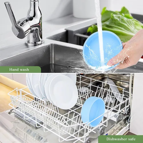 Miniatura 5 de Moldes de silicona para mordeduras de huevo, 2 piezas para freidora de aire y bandeja para hacer huevos para microondas, 4 pulgadas, reutilizable