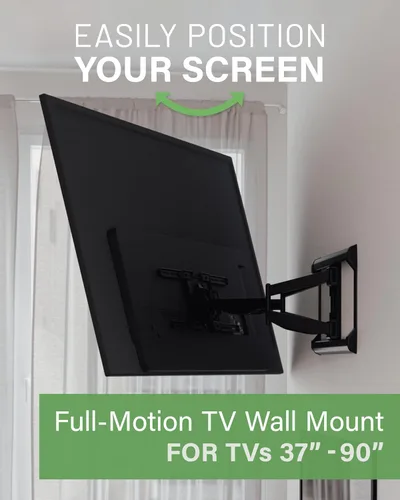 Miniatura 2 de SANUS Soporte de pared de TV de movimiento completo para televisores de hasta 90" - Diseño premium que se extiende 24" con giro y inclinación