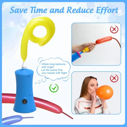 Miniatura 4 de Balloon Pump Electric Air Pump for Long Balloon Inflator Blower Machine for Birthday Party Celebration Balloons Decorations for Twisty Animal