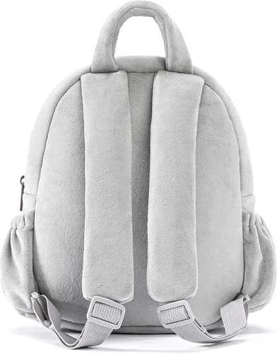 Miniatura 39 de Lazada Mochila para niños pequeños, juguetes de animales de peluche, mochila pequeña, color gris, 9.5 pulgadas
